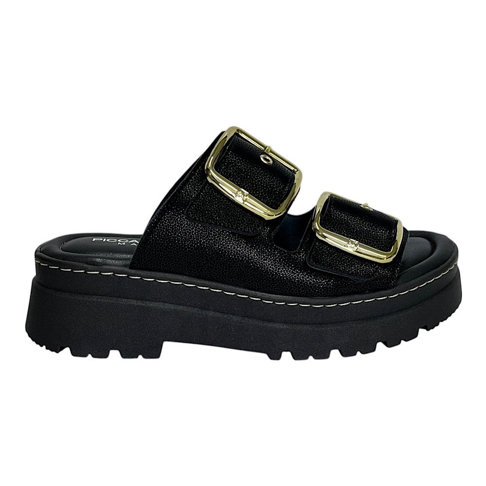 Tamanco Piccadilly Maxi Wide Fit 249001 Preto Preto 2