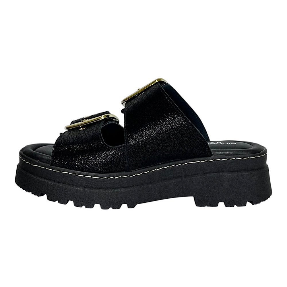 Tamanco Piccadilly Maxi Wide Fit 249001 Preto Preto 3