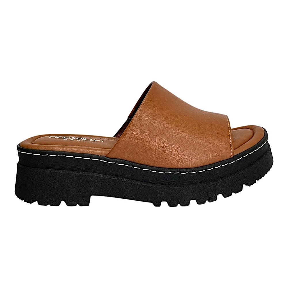 Tamanco Piccadilly Nathalia Wide Fit 249002 Ocre Marrom 2