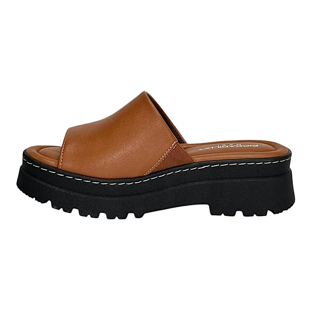 Tamanco Piccadilly Nathalia Wide Fit 249002 Ocre Marrom 3