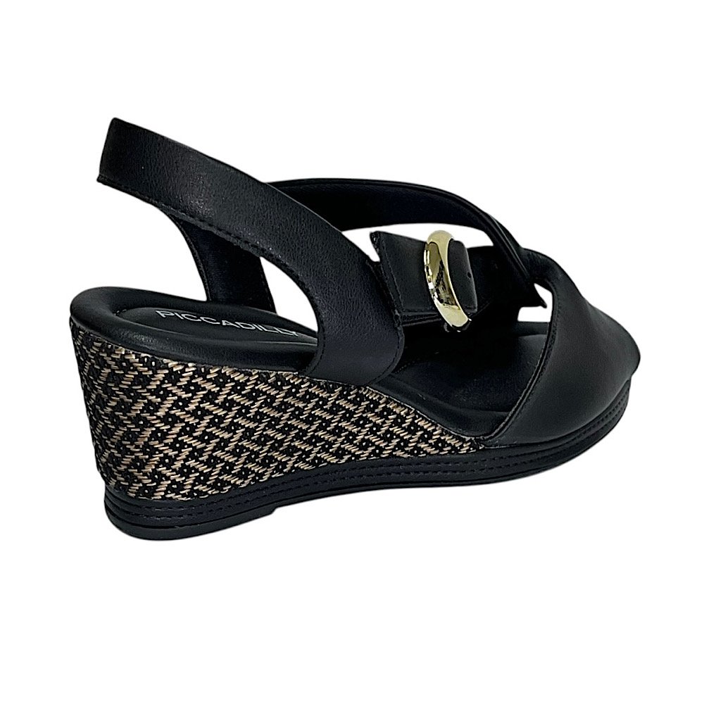 Sandália Piccadilly Anabela Alice 408242 Preto Preto 5