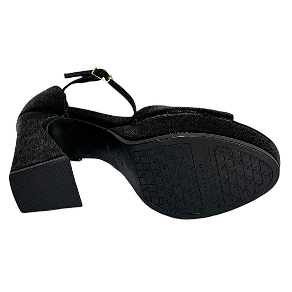 Sandália Piccadilly Salto Alto Cristine 818016 Preto Preto 6