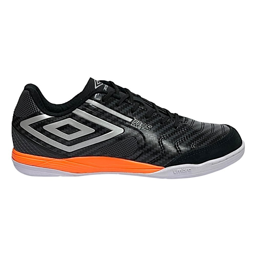 Chuteira Umbro Futsal Pro 5 Bump Club U01FB042 Preto/Laranja