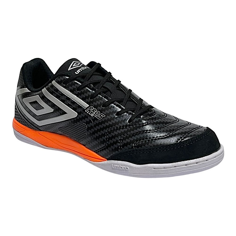 Chuteira Umbro Futsal Pro 5 Bump Club U01FB042 Preto/Laranja Preto/Laranja 2