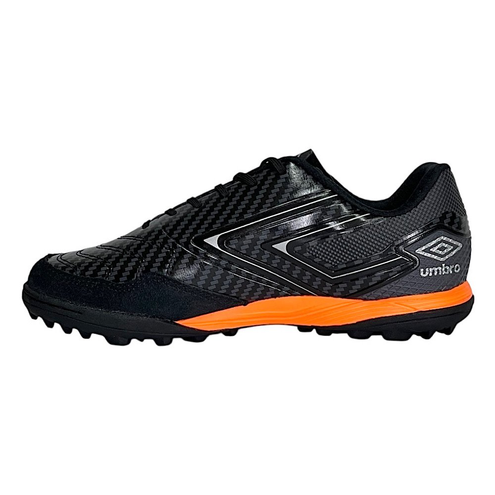 Chuteira Umbro Society Pro 5 Bump Club Preto/Laranja Preto/Laranja 3