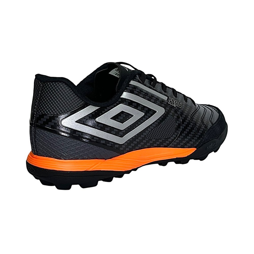 Chuteira Umbro Society Pro 5 Bump Club Preto/Laranja Preto/Laranja 5