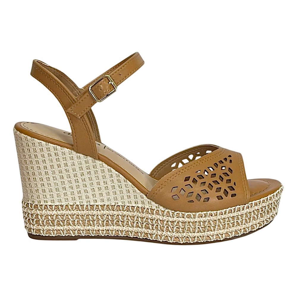 Sandália Dakota Anabela Tramada Y9872 Caramelo Caramelo 2