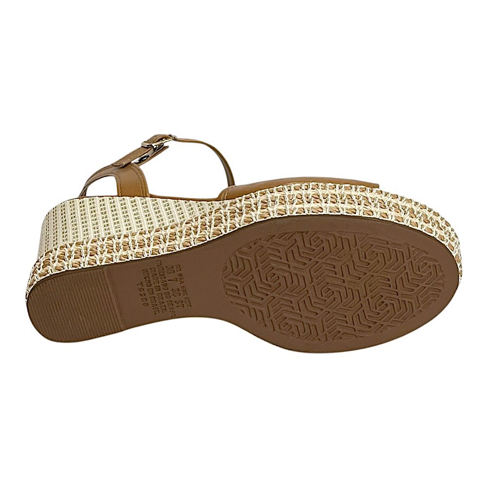 Sandália Dakota Anabela Tramada Y9872 Caramelo Caramelo 6