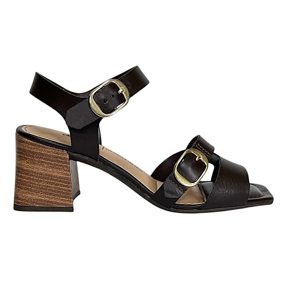 Sandália Dakota Salto Bloco Y9751 Ristretto Marrom Café 2