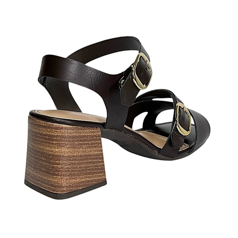 Sandália Dakota Salto Bloco Y9751 Ristretto Marrom Café 5