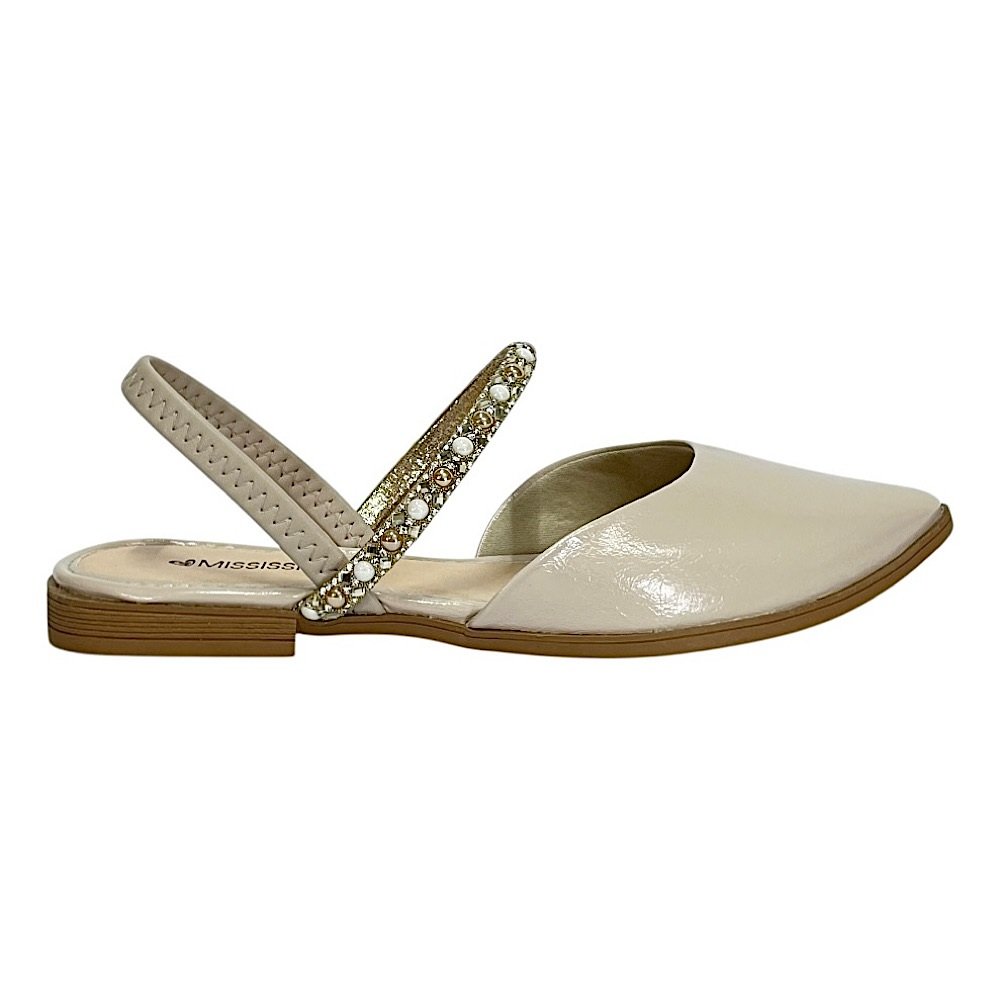 Sapatilha Mississipi Slingback MF882 Marfim Bege 2