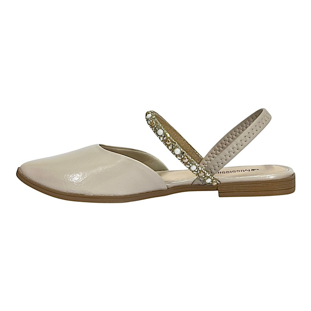 Sapatilha Mississipi Slingback MF882 Marfim Bege 3