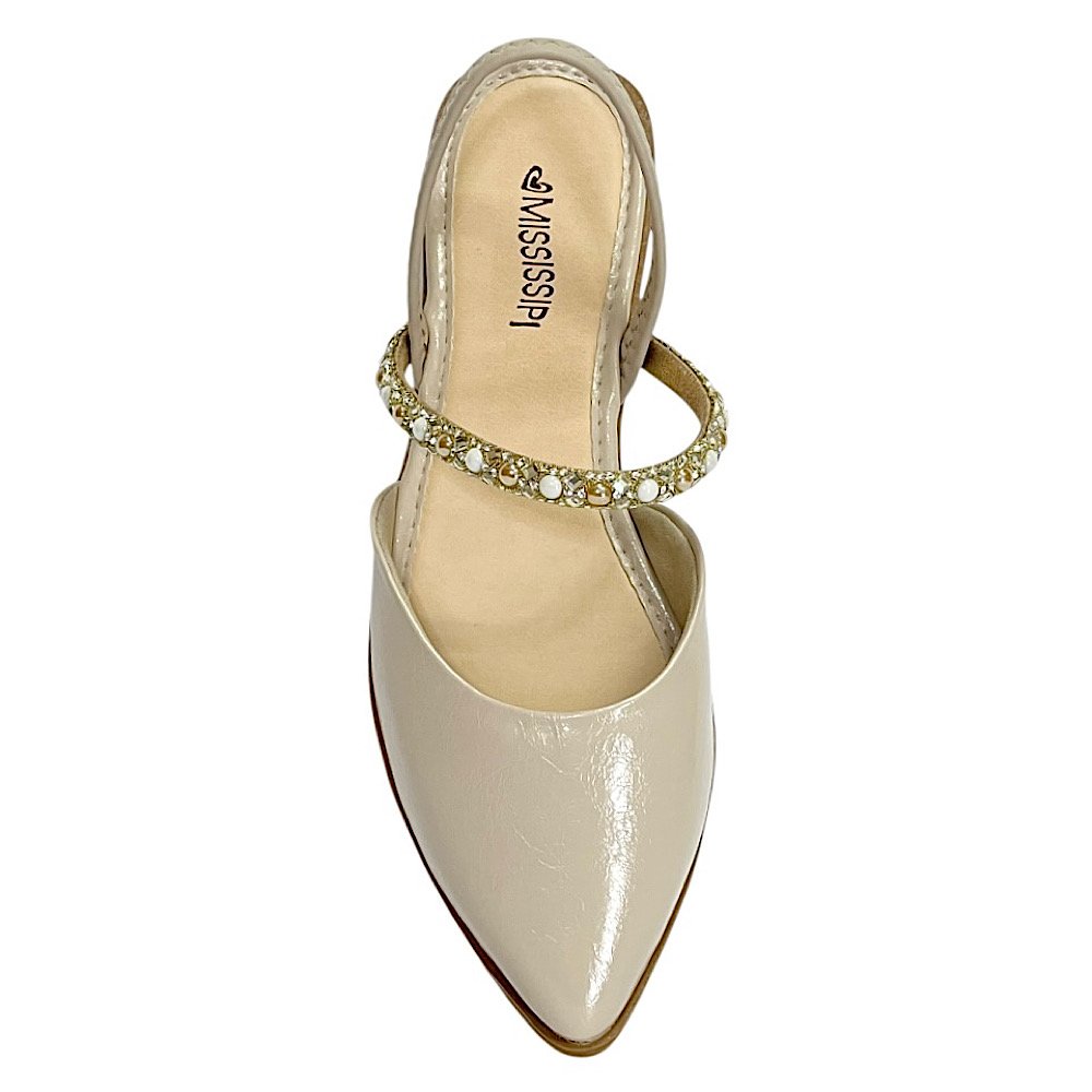 Sapatilha Mississipi Slingback MF882 Marfim Bege 4