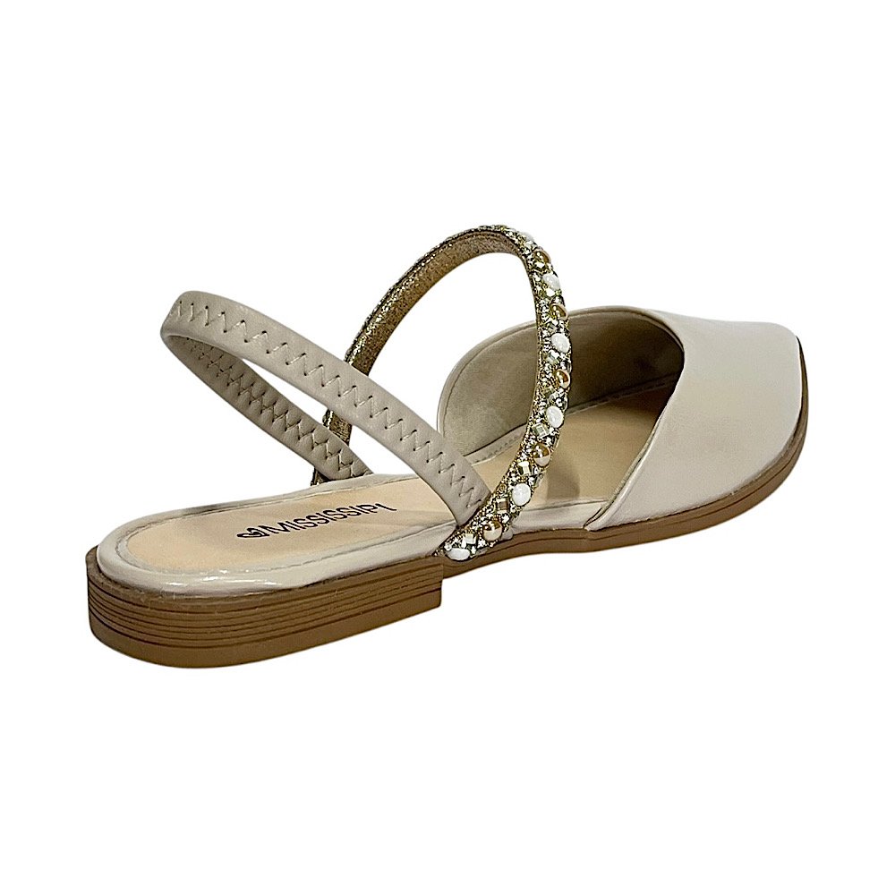 Sapatilha Mississipi Slingback MF882 Marfim Bege 5