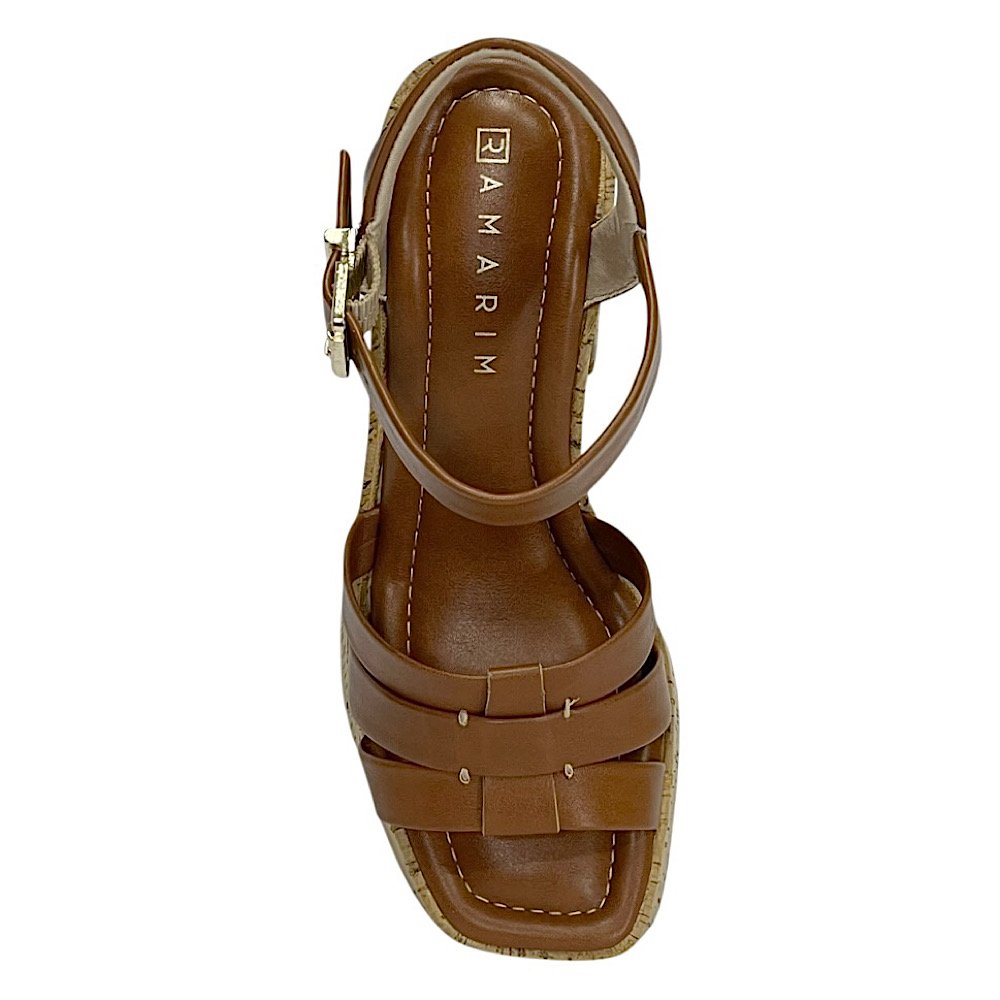 Sandália Ramarim Salto Bloco 2535204 Marrom Toffe Marrom 4