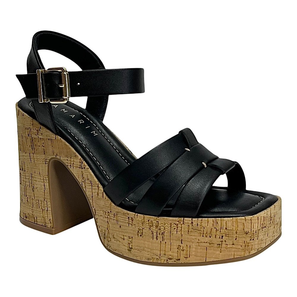 Sandália Ramarim Salto Bloco 2535204 Preto