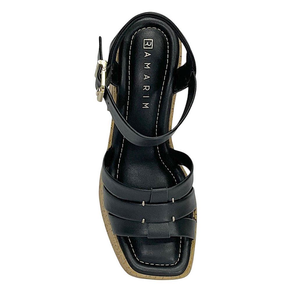 Sandália Ramarim Salto Bloco 2535204 Preto Preto 4