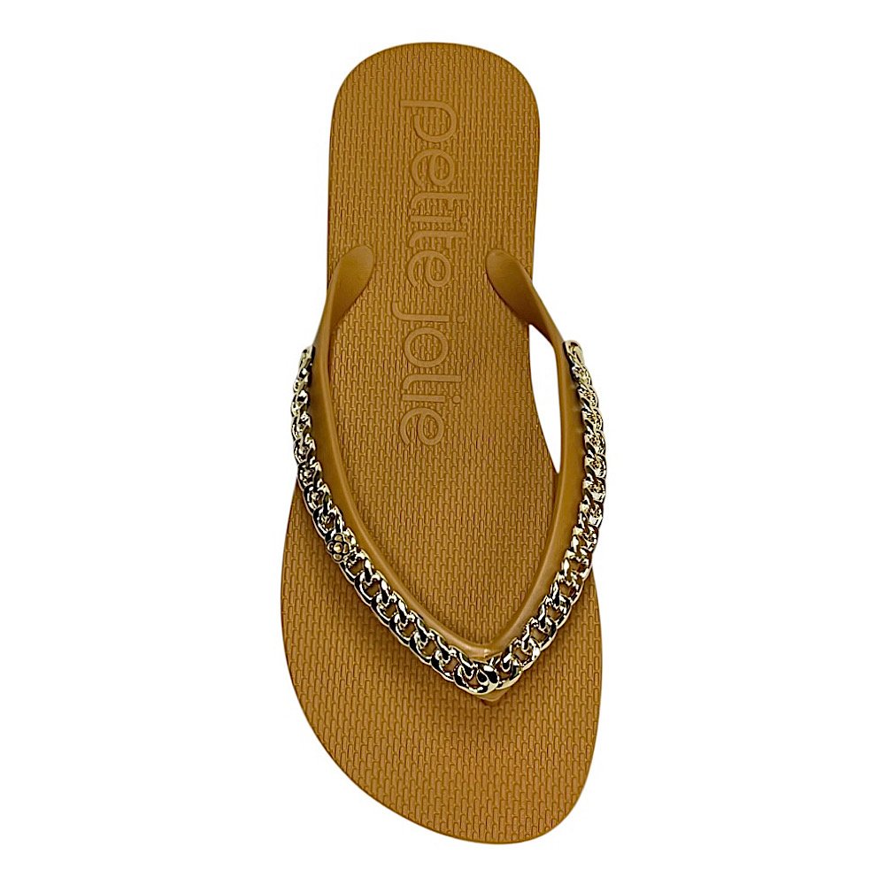 Chinelo Petite Jolie Fresh PJ7122 Doce de Leite Caramelo 4