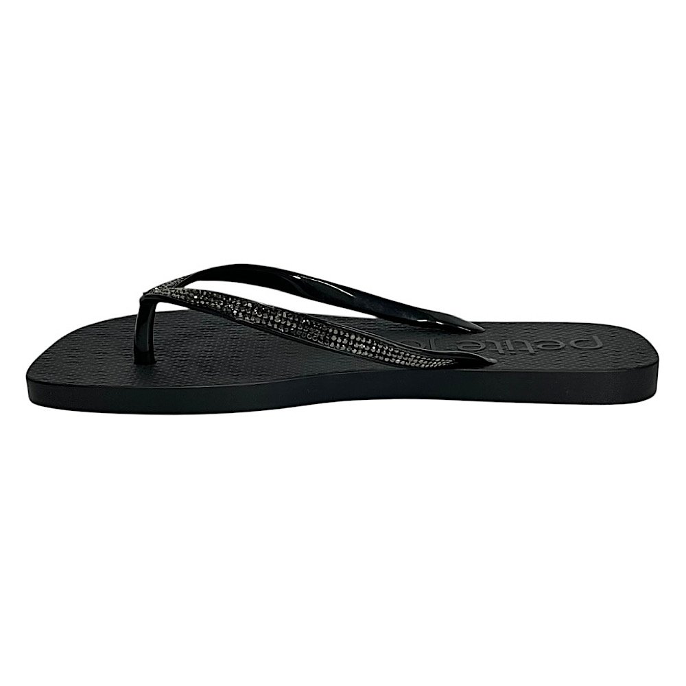 Chinelo Petite Jolie Refresh Shine PJ7404 Preto Preto 3