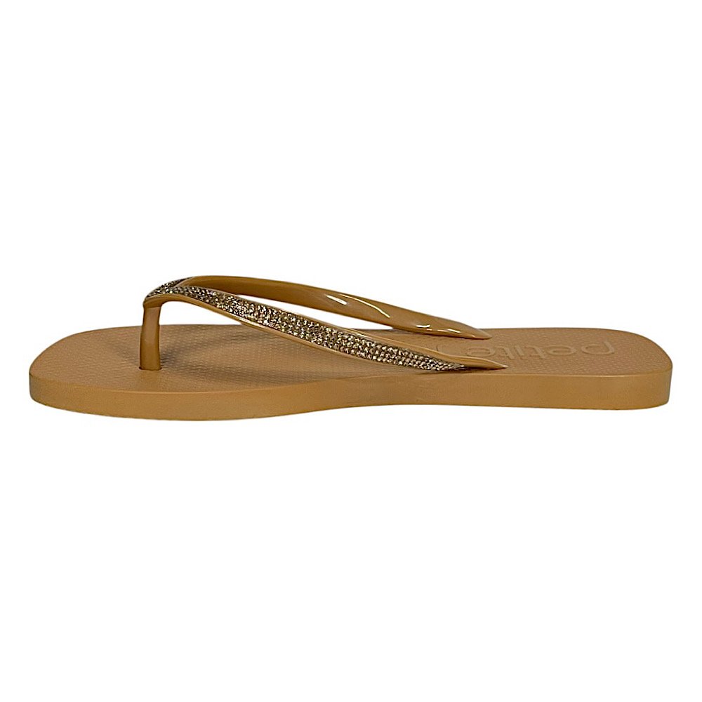 Chinelo Petite Jolie Refresh Shine PJ7404 Doce de Leite Caramelo 3