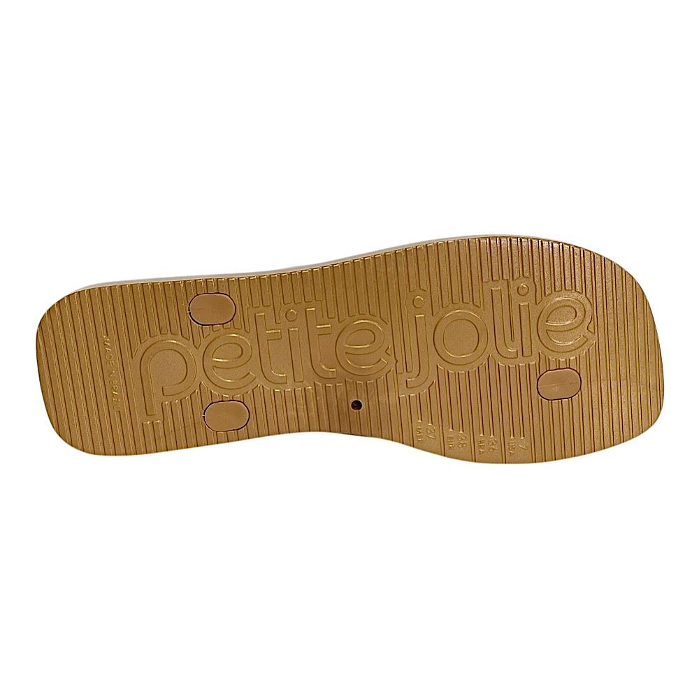 Chinelo Petite Jolie Refresh Shine PJ7404 Doce de Leite Caramelo 5