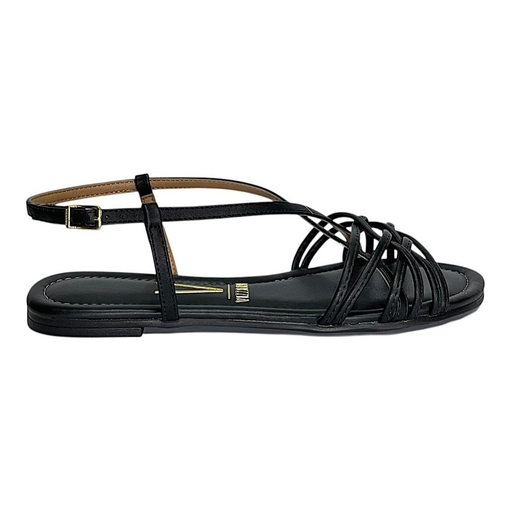 Sandália Vizzano Rasteira Trançada 6235.1720 Preto Preto 2