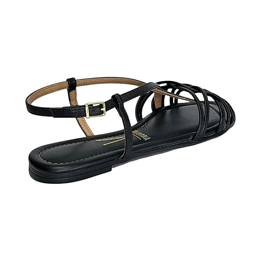 Sandália Vizzano Rasteira Trançada 6235.1720 Preto Preto 5