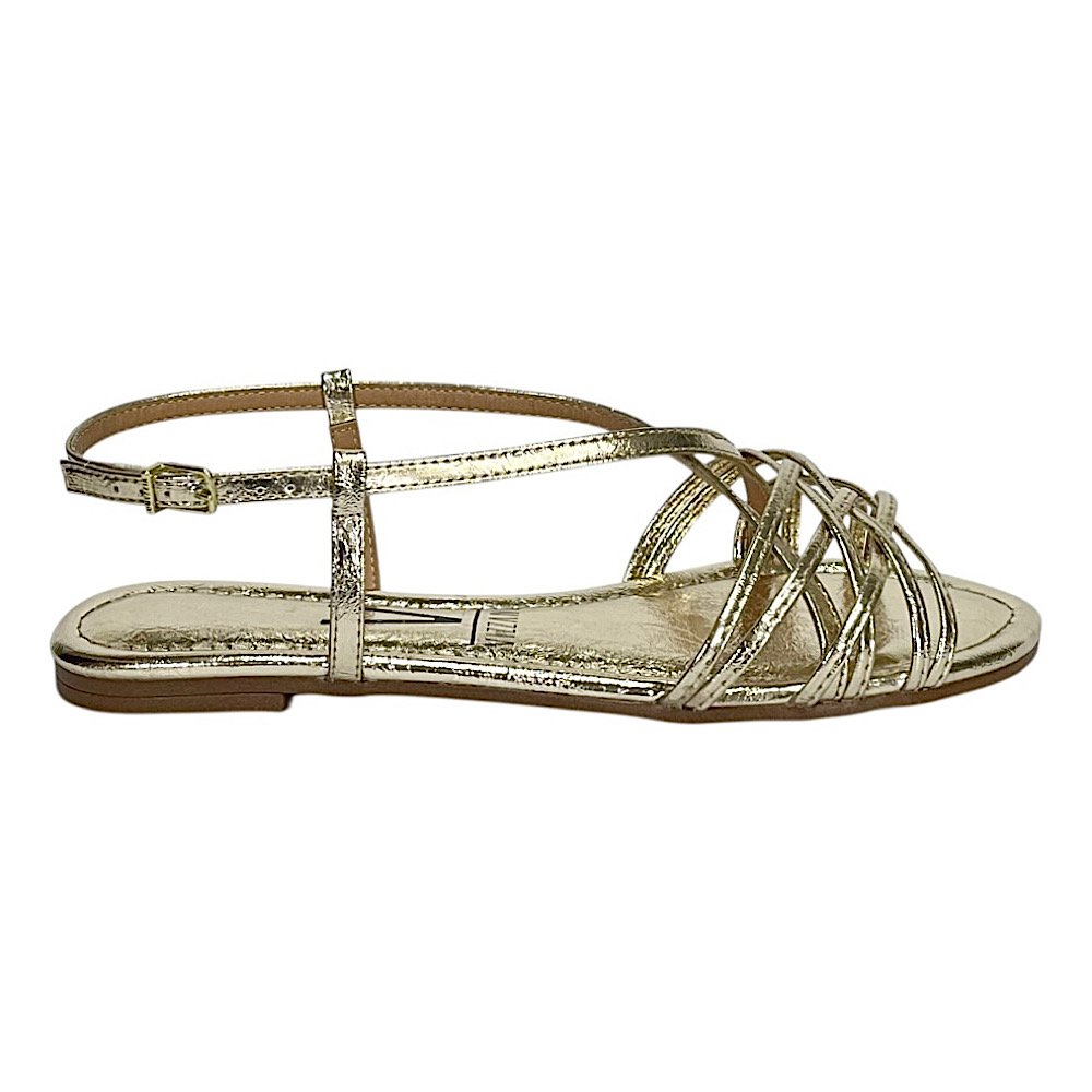 Sandália Vizzano Rasteira Metalizada 6235.1820 Dourado Dourado 2