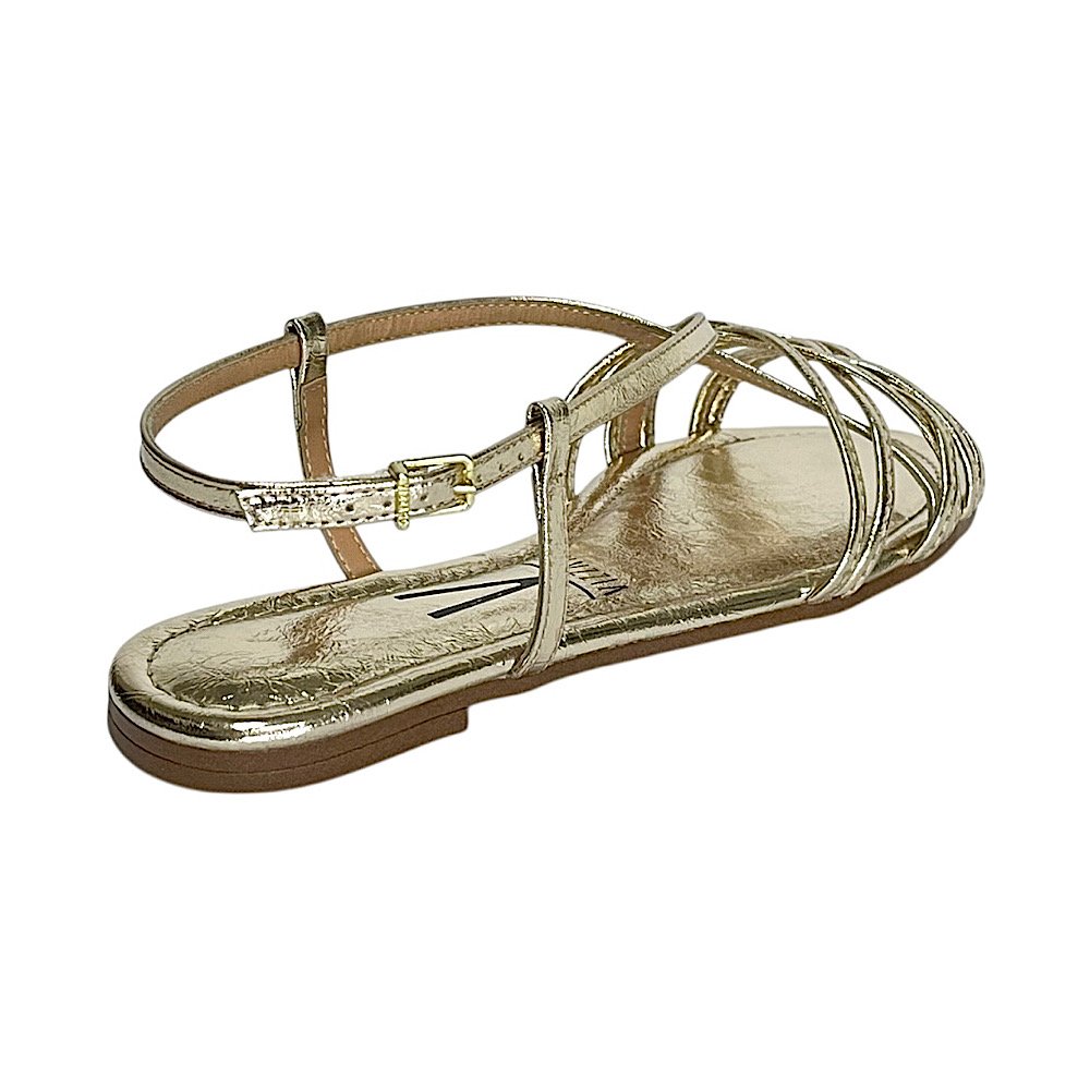 Sandália Vizzano Rasteira Metalizada 6235.1820 Dourado Dourado 5