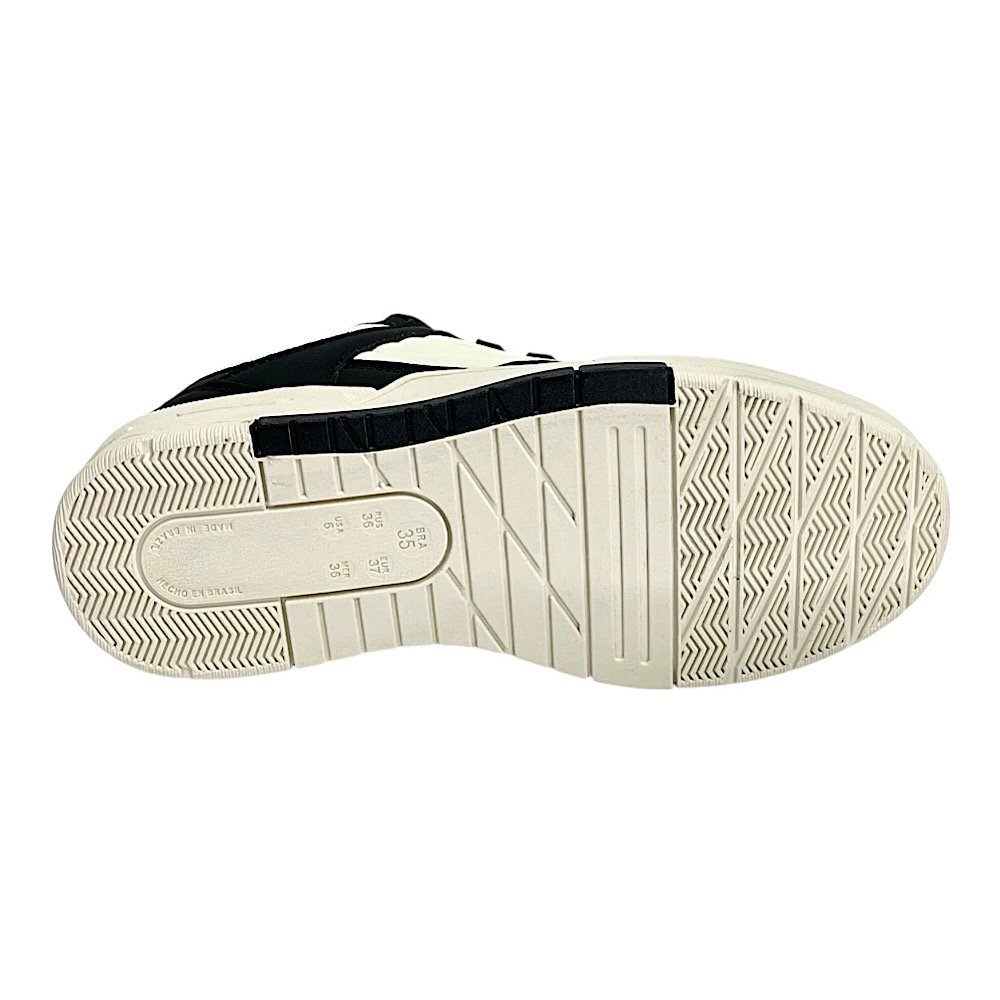 Tênis Ramarim Casual Feminino 2589236 Preto/Off White Preto/Off White 6