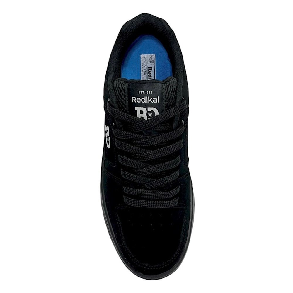 Tênis Redikal Skate Masculino RKT497 Nobuck Preto Preto 4