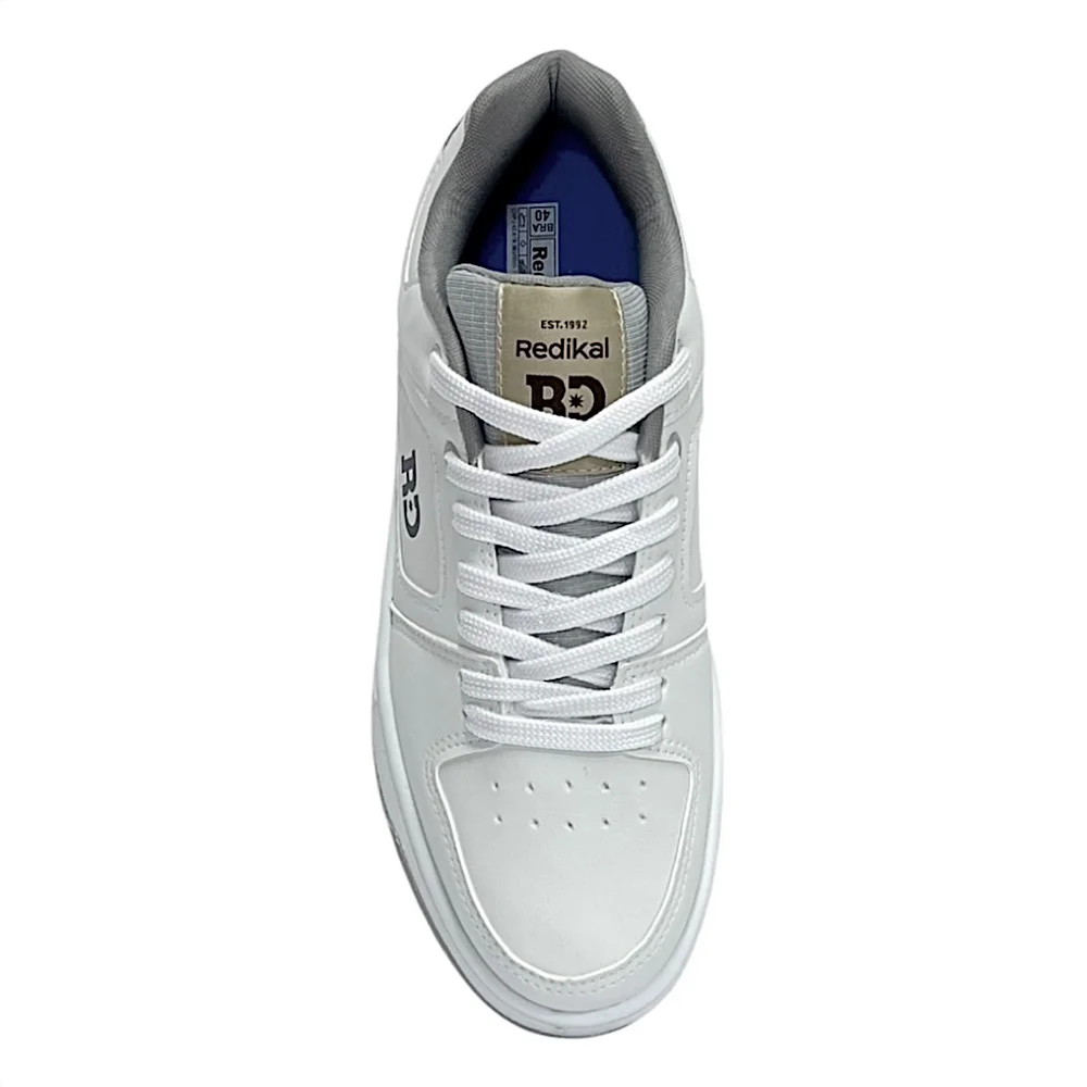 Tênis Redikal Skate Masculino RKT497 Branco Branco 4