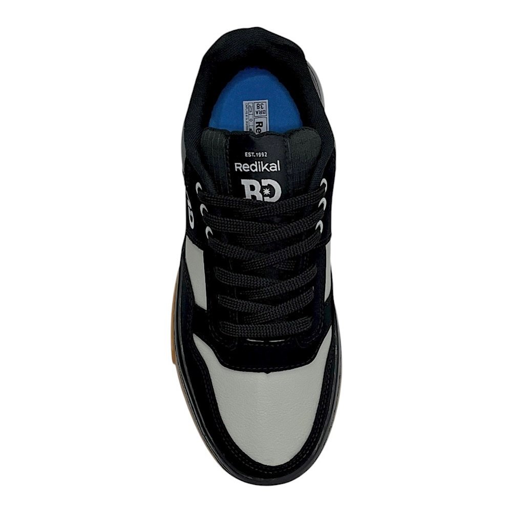 Tênis Redikal Skate Masculino RKT588 Preto/Cinza Preto/Cinza 4