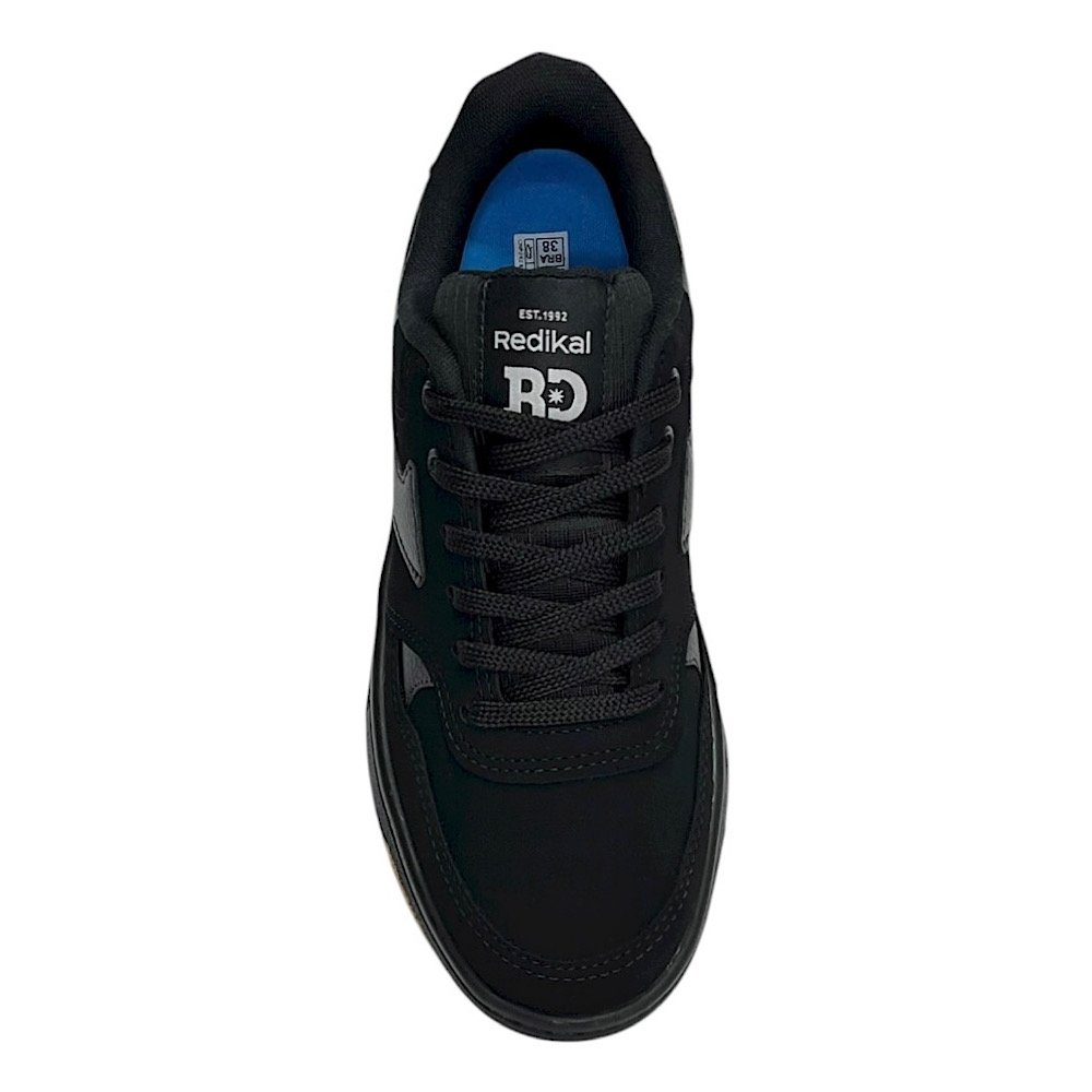 Tênis Redikal Skate Masculino RKT595 Nobuck Preto Preto 4