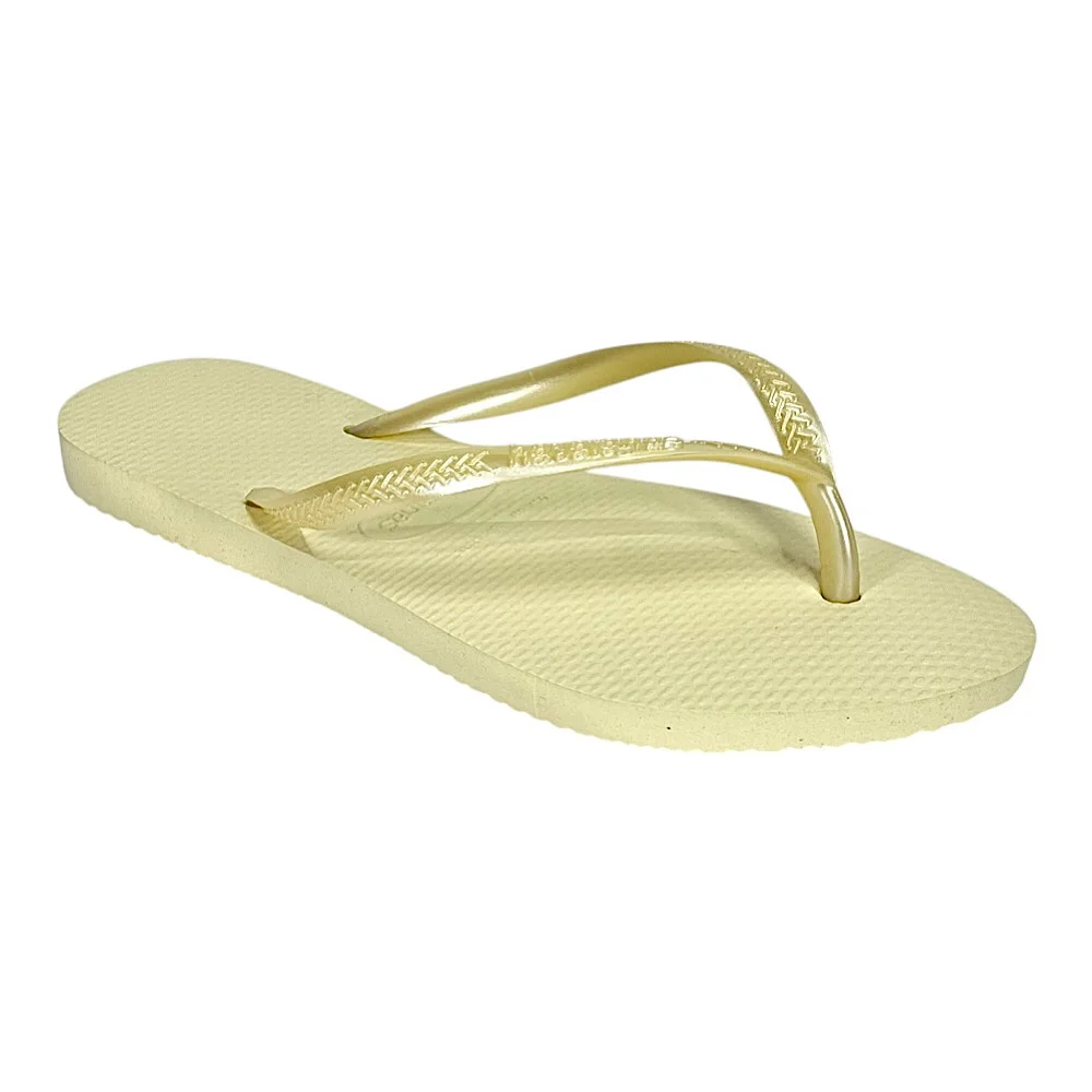 Chinelo Havaianas Slim Feminino 4000030 Creme Dourado 2