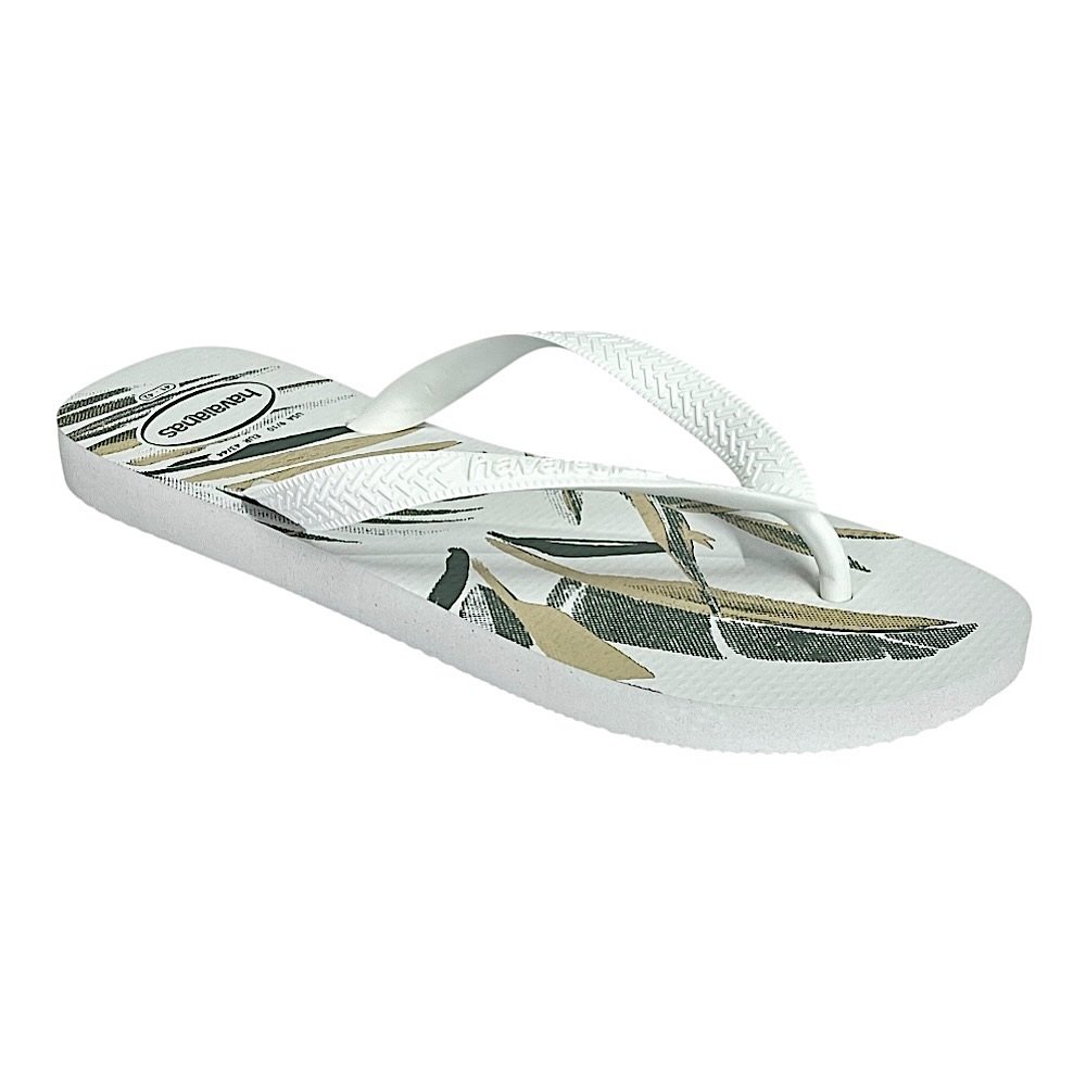 Chinelo Havaianas Aloha Masculino 4111355 Branco/Verde Branco 2
