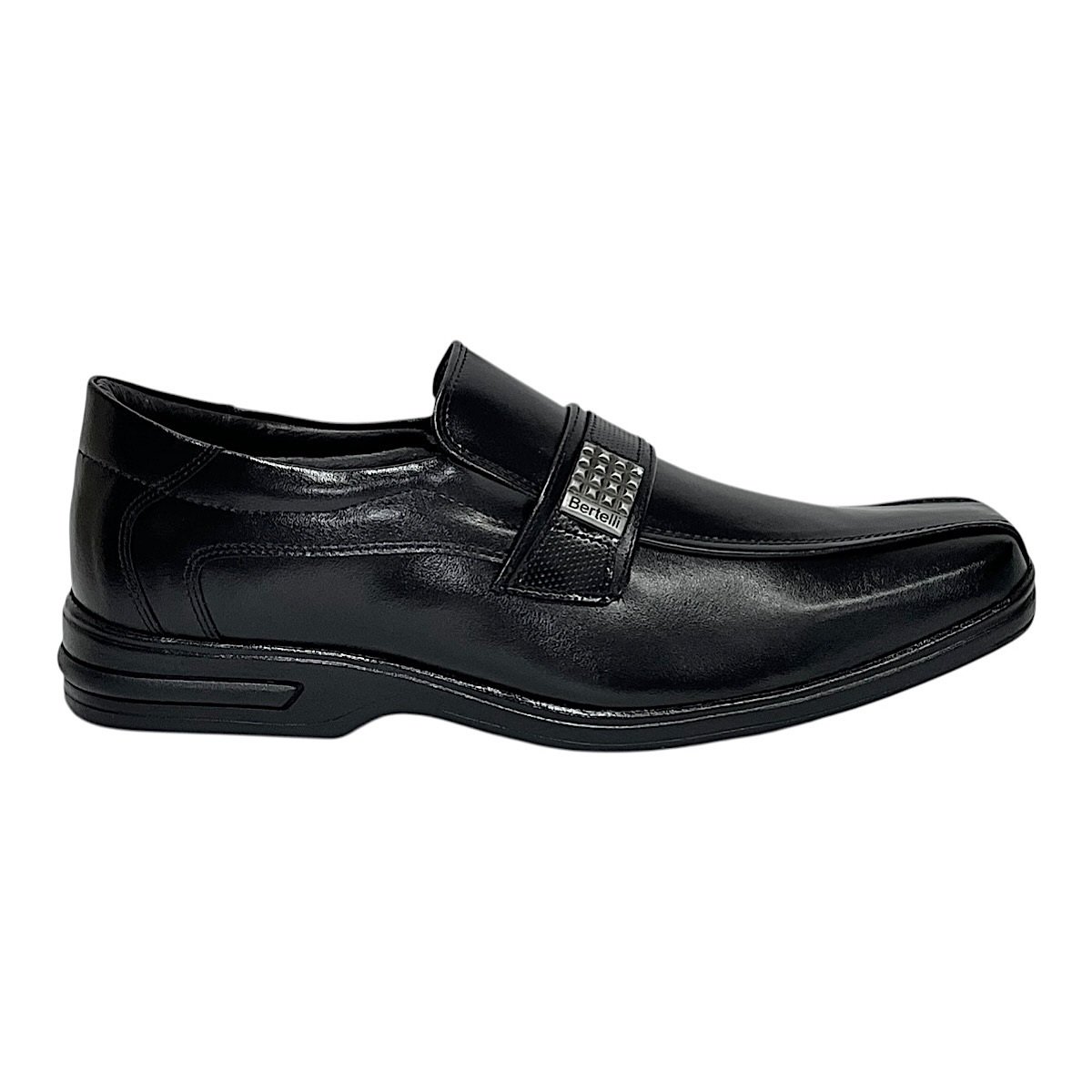 Sapato Bertelli Fly Confort Social Masculino 80028 Preto Preto 2