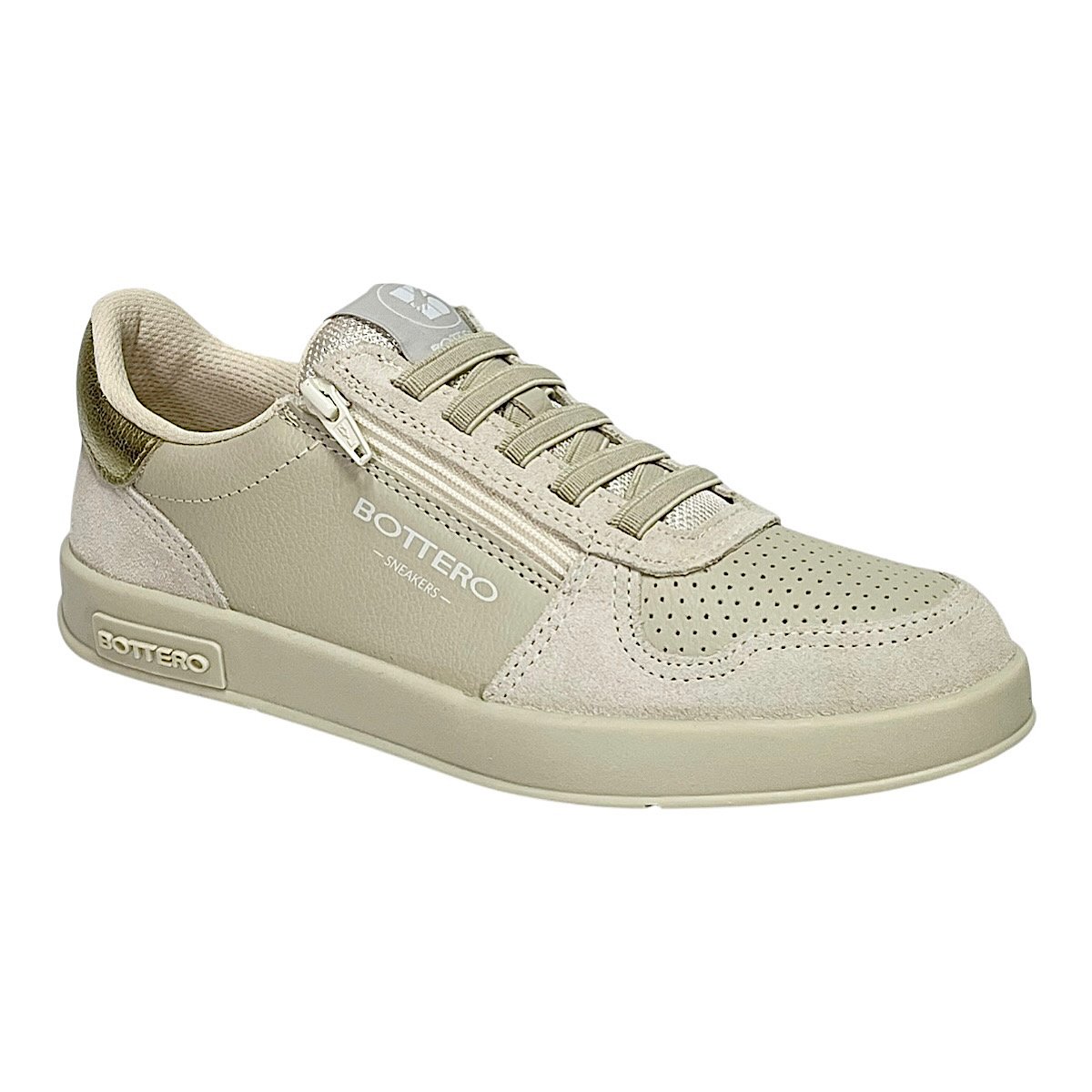 Tênis Bottero Casual Feminino em Couro 364902 Marfim