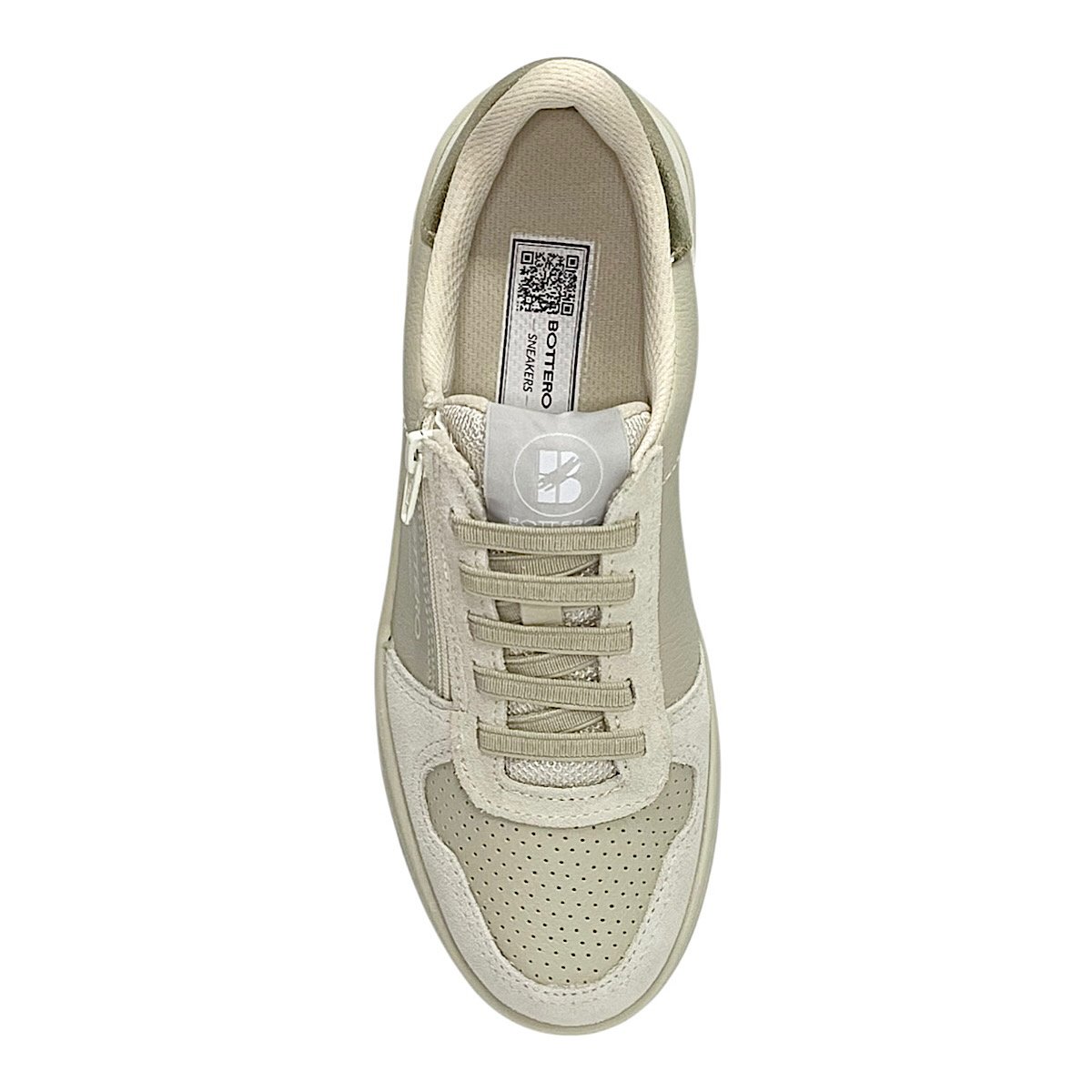 Tênis Bottero Casual Feminino em Couro 364902 Marfim Bege 4