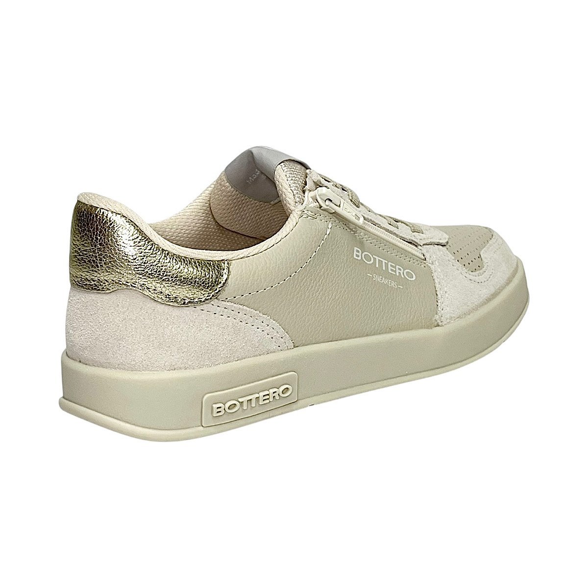 Tênis Bottero Casual Feminino em Couro 364902 Marfim Bege 5