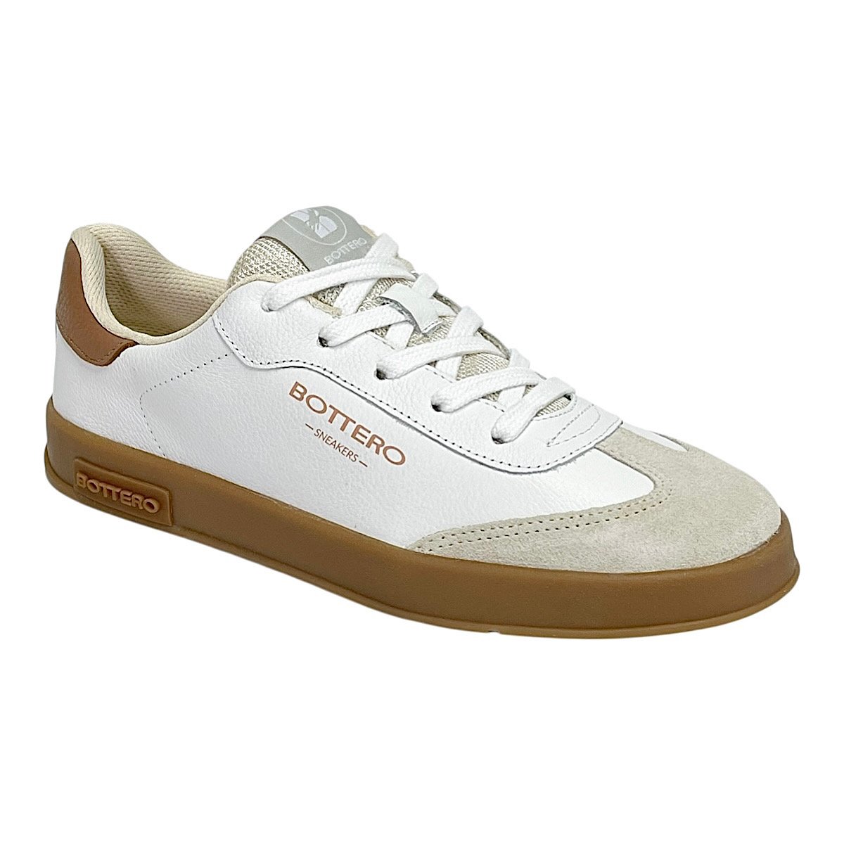 Tênis Bottero Casual Feminino em Couro 364905 Branco/Mocha