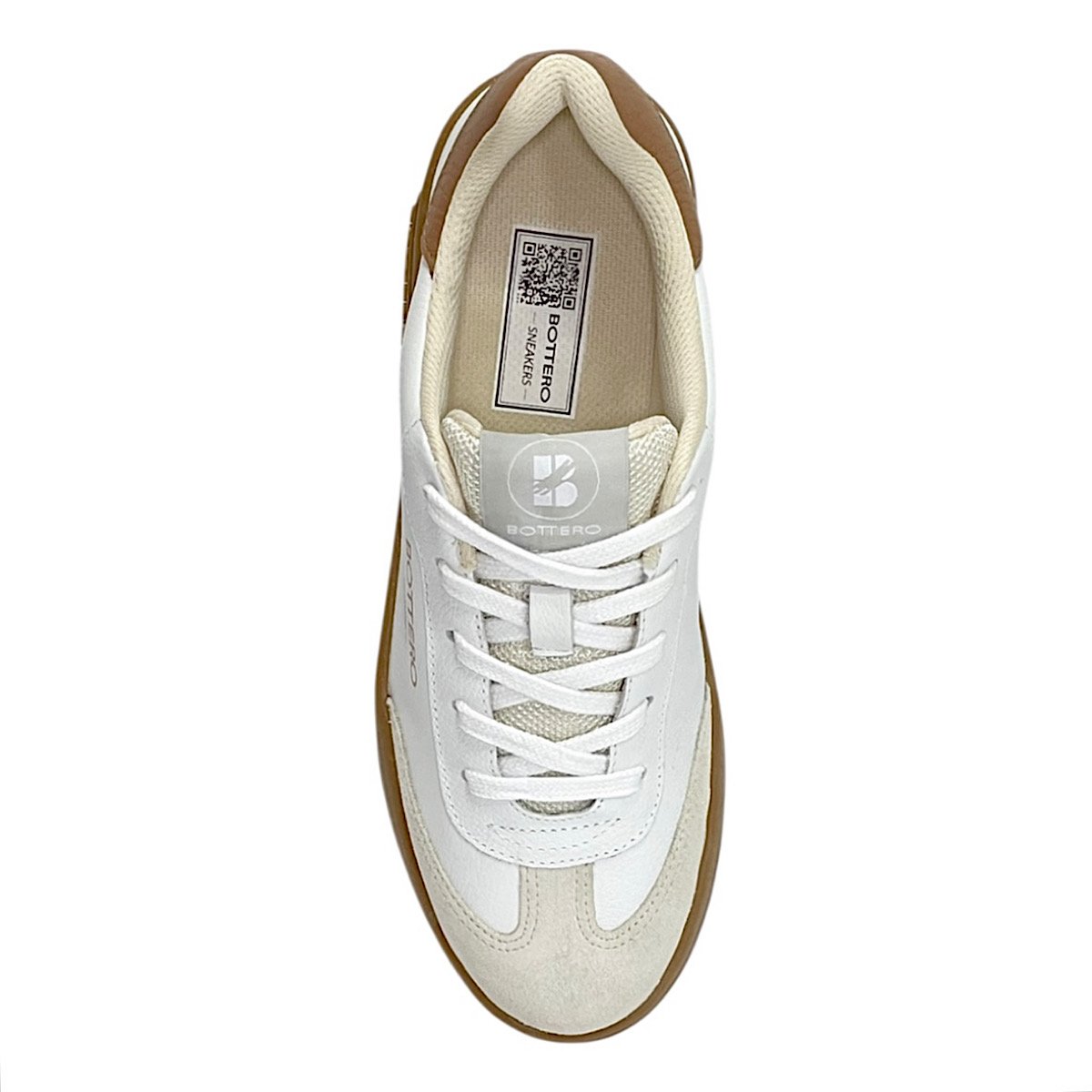 Tênis Bottero Casual Feminino em Couro 364905 Branco/Mocha Branco 4