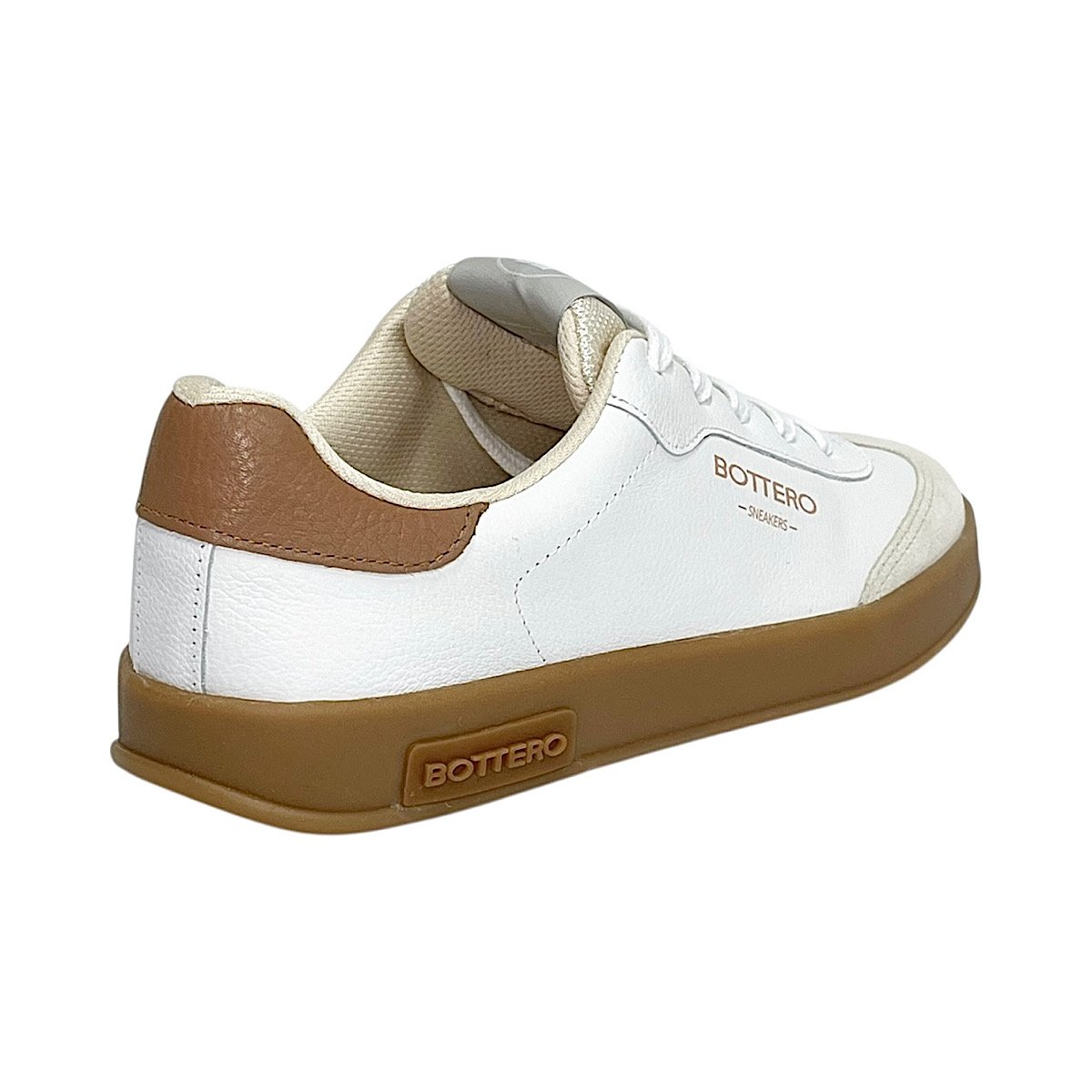 Tênis Bottero Casual Feminino em Couro 364905 Branco/Mocha Branco 5