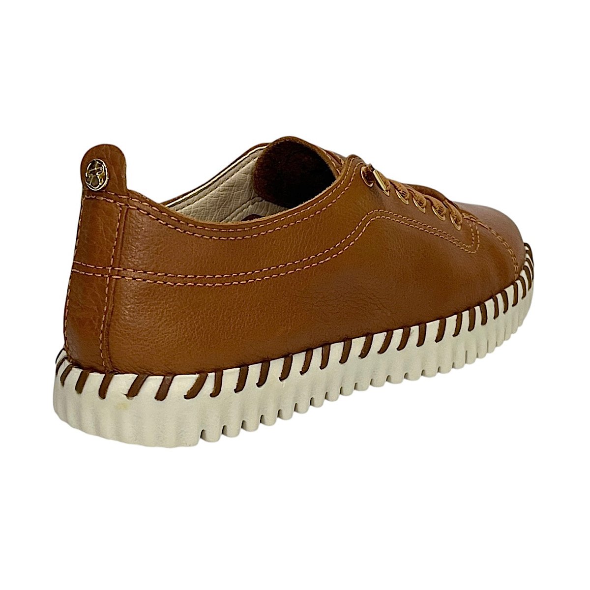 Tênis Bottero Twister Feminino em Couro 374102 Caramelo Marrom 5
