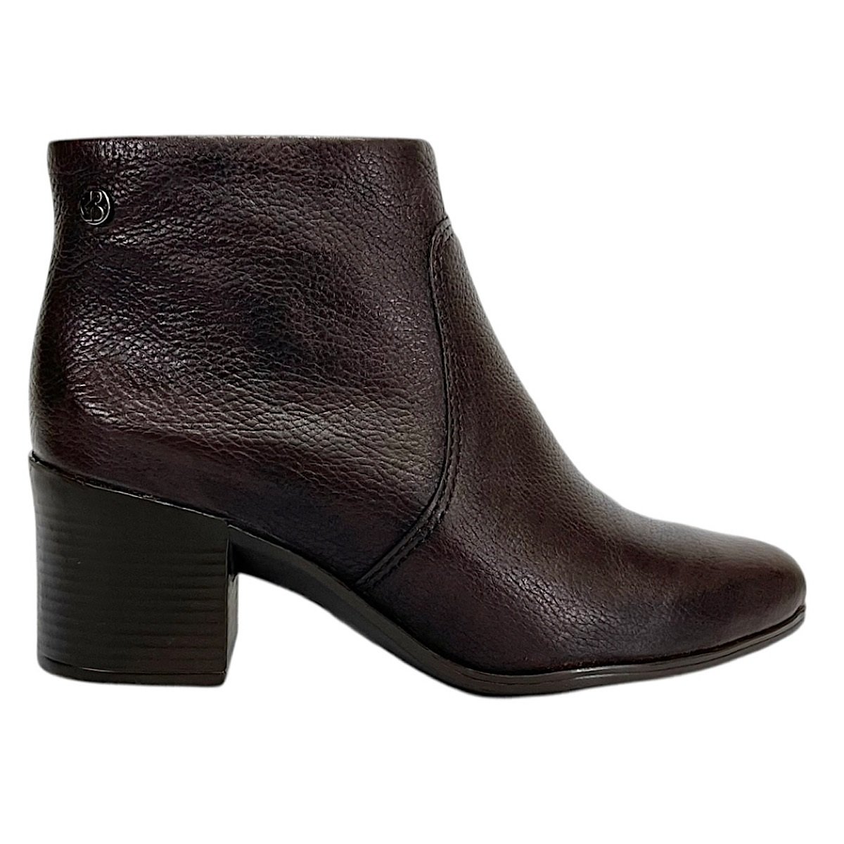 Bota Bottero Cano Baixo Salto Bloco em Couro 346901 Marrom Marrom 2