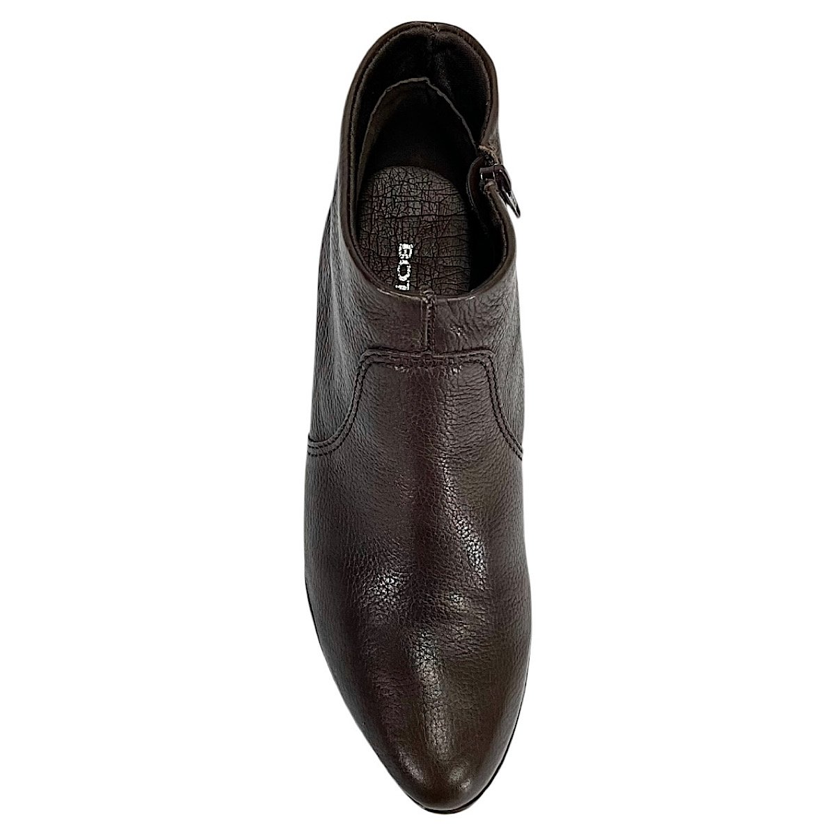 Bota Bottero Cano Baixo Salto Bloco em Couro 346901 Marrom Marrom 4