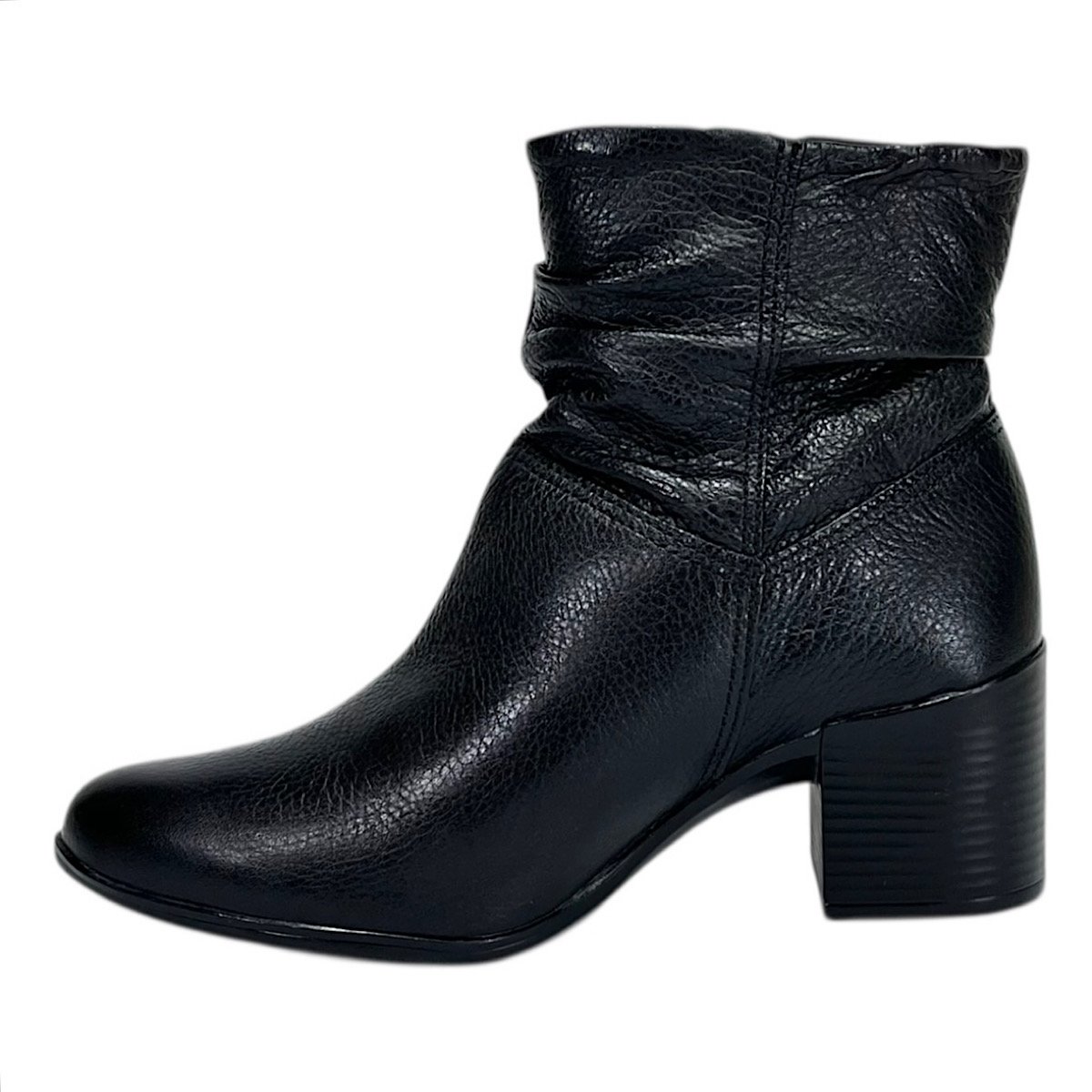 Bota Bottero Slouchy Cano Baixo em Couro 346907 Preto Preto 3