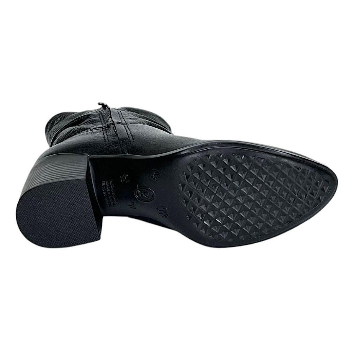 Bota Bottero Slouchy Cano Baixo em Couro 346907 Preto Preto 6