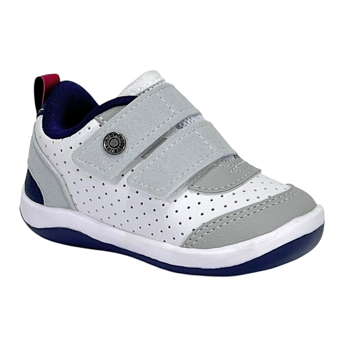Tênis Kidy Baby Colors Equilíbrio 80654 Branco/Cinza/Marinho