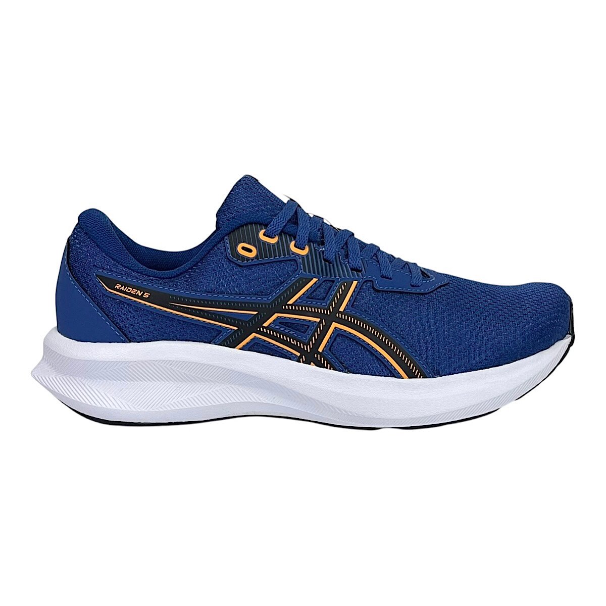 Tênis Asics Raiden 5 Masculino 1011C287 Azul/Laranja